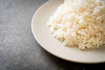 cooked rice on plate
