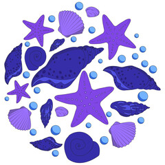 Sea Creature Vector Illustration. World Ocean Day Illustration.