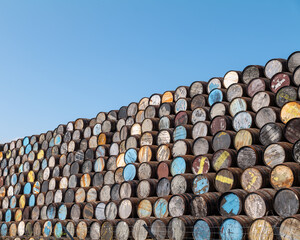 Speyside Cooperage Barrels in the sun.