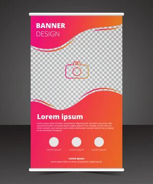 Corporate Roll Up Banner Graphic Resource for Business Events, Functions, Seminars, Advertising, and Marketing