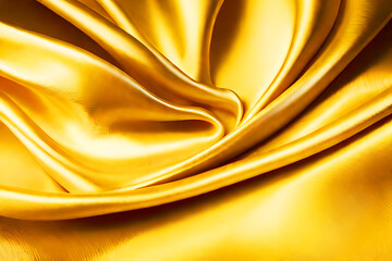 luxury elegant golden satin fabric silk texture background mockup with generative ai technology