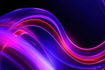 Aesthetic wallpaper abstract background with waves purple and black - Generative AI