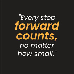 Motivation Quote with a smooth black background