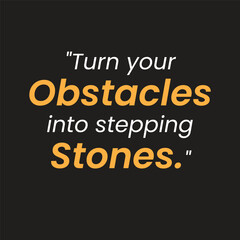 Motivation Quote with a smooth black background