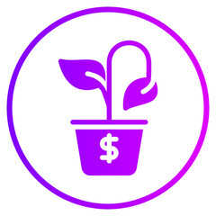 economic crisis gradient icon