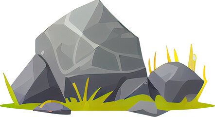 Rock stone illustration