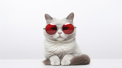 Purrfectly Cool: The Feline Sunnies. Generative AI