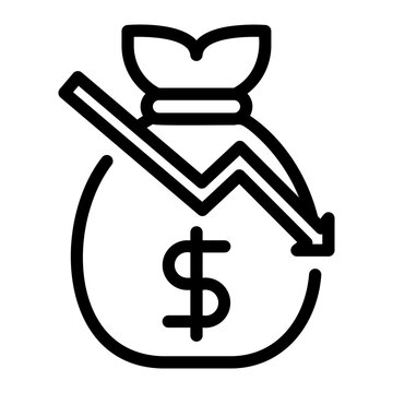 recommend clip art: money bag line icon