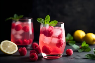 Raspberry Lemonade Cocktail for Warm Weather