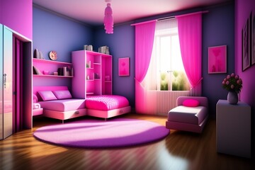My dream bedroom with pink color