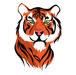 tiger head vector illustration