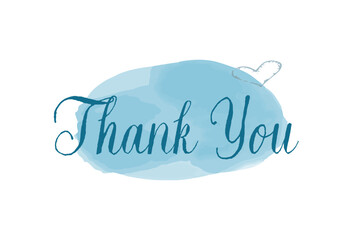 Thank You illustrations, vector Thank You calligraphy sign on watercolour slash clip art set, Thank you calligraphy for greeting cards, stickers, banners, prints 