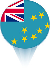 Map pointer with flag of Tuvalu.