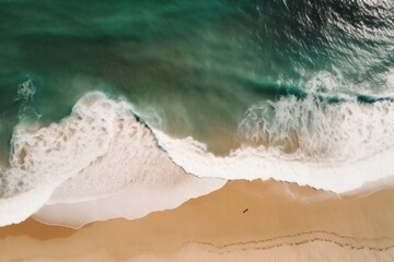 Fototapeta na wymiar shore ocean summer vacation sand sea water nature beach wave. Generative AI.