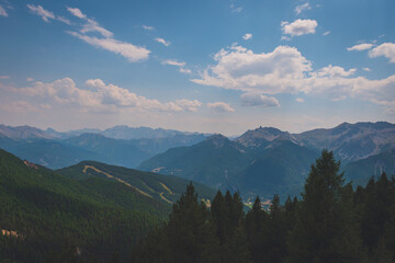 Fototapeta premium A picturesque landscape of Alps in the Queyras valley (Hautes-Alpes, France)