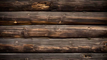 Wooden background. Old wooden wall of a rustic house with texture