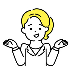 かわいい人物のイラストシリーズ _ 女性のオフィスワーカー _ 呆れる　