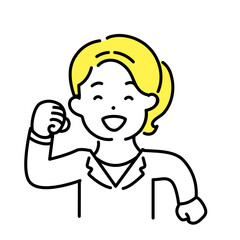 かわいい人物のイラストシリーズ _ 女性のオフィスワーカー _ 歩く　