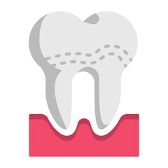rough and hardened surface formed on teeth vector color icon design, Dentistry symbol, Health Care sign, Dental instrument stock illustration, calculus or tartar concept