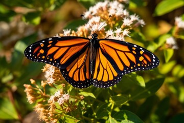 Fototapeta na wymiar Beautiful Monarch Butterfly on Flower