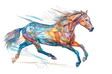 Enjoy stunning 3D horse racing design for your project. (Generative AI)