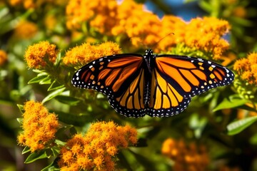 Obraz premium Beautiful Monarch Butterfly on Flower