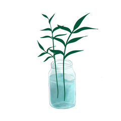Green Leave in the Jar PNG Artwork 
3000 x 3000 px 