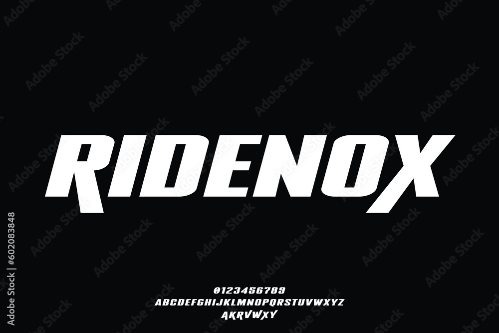 Poster bold modern slant font vector with alternate style
