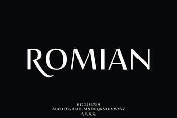 Minimalist and elegant modern sans serif font vector with alternate style