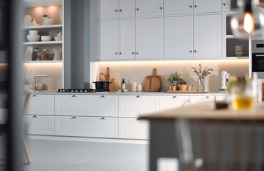 white kitchen with a view of white cabinets