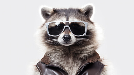 The Spectacled Raccoon: A Curious Encounter. Generative AI