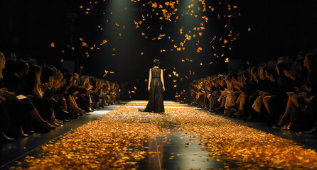 a shot from the runway at the fashion show