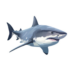 Shark on transparent Background, PNG, Generative AI