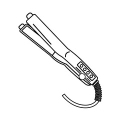 Hair Straighteners isolated on white background, Symbol, logo vector illustration.