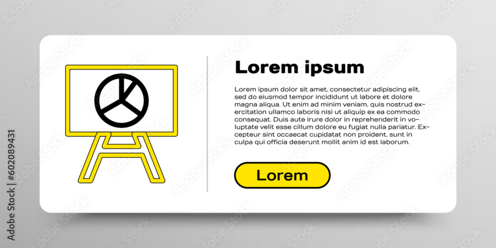 Poster line board with graph chart icon isolated on white background. report text file icon. accounting sig