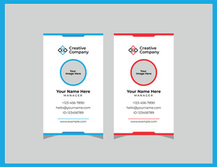 Professional Portrait Office Id Card Or Business Card Template