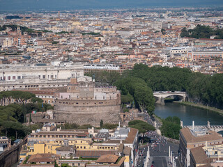 Alcuni dei più importanti monumenti di Roma visti dalla cupola della Basilica di San Pietro