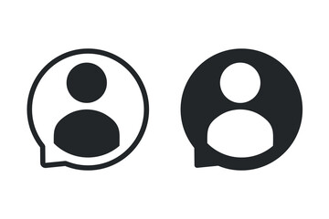 Chat person icon. Illustration vector