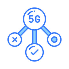 Check this carefully crafted 5G Technology icon in trendy style, premium vector