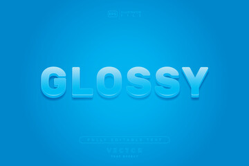 Glossy Text Effect Vector File format Design.