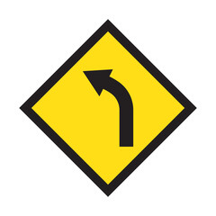  TURN LEFT icon design template vector