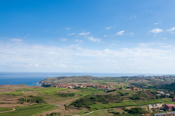 Fototapeta na wymiar Cantabria region countryside landscape, Spain