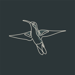 Fototapeta na wymiar bird drawing line art vector