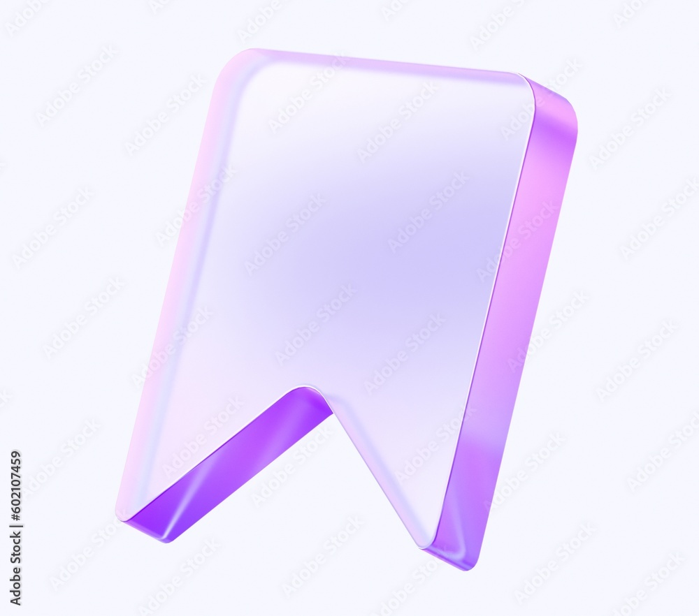 Poster bookmark icon with colorful gradient. 3d rendering illustration for graphic design, ui ux design, pr