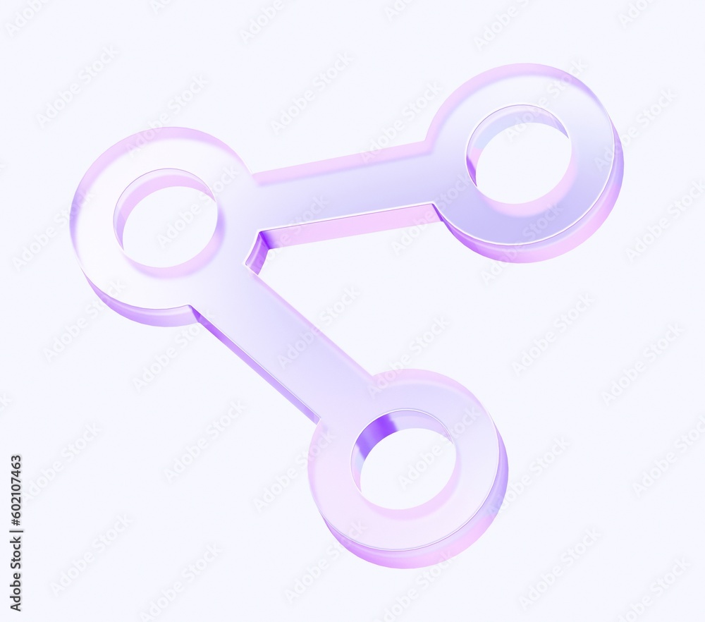 Poster share icon with colorful gradient. 3d rendering illustration for graphic design, ui ux design, prese