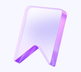 bookmark icon with colorful gradient. 3d rendering illustration for graphic design, ui ux design, presentation or background. shape with glass effect