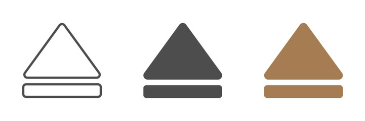 Eject vector icons set