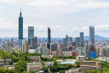 Fototapeta na wymiar Taipei city landmark in Taiwan