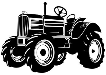 Old tractor illustration isolated on white background © mgogo