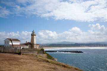 Aviles lighthouse view, Asturias, Spain
